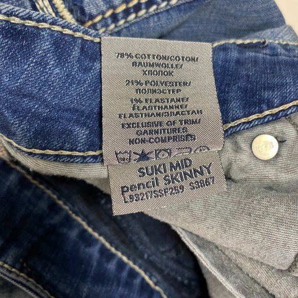 Silver Women Jeans Suki Mid Pencil Skinny Light Wash Blue Size 28x33 - Picture 8 of 14